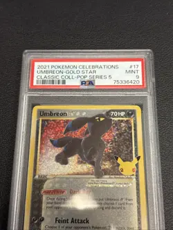 Pokemon TCG:Umbreon Gold Star #17/17 Celebrations Classic Collection PSA 9, MINT - Image 2