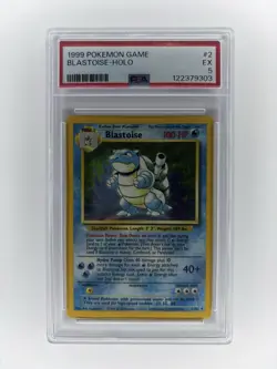 1999 POKEMON BASE SET UNLIMITED #2 BLASTOISE-HOLO PSA 5 JUST GRADED - Image 1