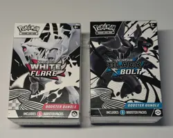 Pokemon TCG S&V Black Bolt & White Flare Booster Bundle Combo (1 Of Each) Sealed - Image 1