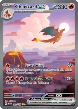 Charizard ex 199/165 Sv: Scarlet & Violet 151 Holo for sale online - Image 3