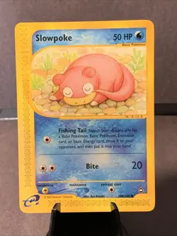 Pokemon TCG Slowpoke #108/147 Pokemon Aquapolis Common Non Holo VTG WOTC 2003 NM - Image 1