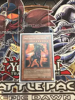 Yu-Gi-Oh Swift Gaia The Fierce Knight CT1-EN004 Super Rare Misprint LP - Image 1