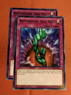 Yu-Gi-Oh! Bottomless Trap Hole (x2) GEIM-EN045 - Rare - 1st Ed - Unplayed Mint+ - Image 1