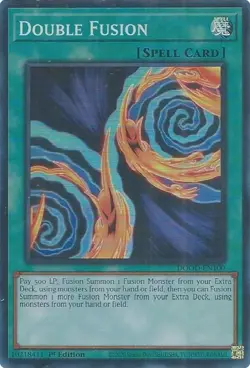 x1 Double Fusion - DOOD-EN100 - Super Rare - 1st Edition Yu-Gi-Oh! M/NM - Image 1