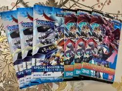 6x Korean Digimon Card Game Special Booster Sealed Packs BTK-1.0 & 1.5 - Image 1