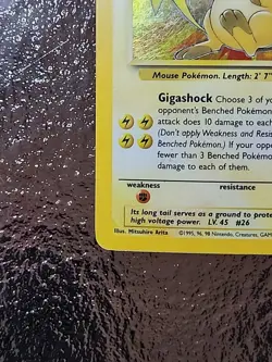 Pokemon TCG Raichu 14/62 Holo Base Set Card Vintage WOTC - Image 4