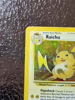 Pokemon TCG Raichu 14/62 Holo Base Set Card Vintage WOTC - Image 5