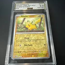 2023 Pikachu Rev Holo #025 Pokemon Card 151 Mini Tin AGS 9.5 - Image 2
