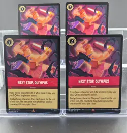 Disney Lorcana Next Stop, Olympus 129/204 Whispers in the Well Rare 4 Cards Set - Image 1