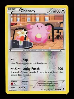 Chansey 80/119 Rervese Holo Common XY - Phantom Forces Pokemon Card - Image 1