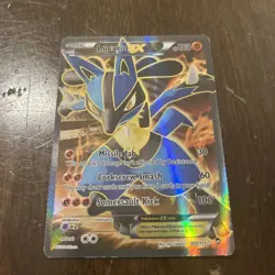 Pokemon TCG Lucario EX Holo Full Art Ultra Rare Card Furious Fists 107/111 MP - Image 1