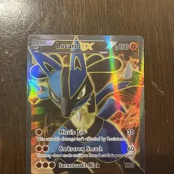 Pokemon TCG Lucario EX Holo Full Art Ultra Rare Card Furious Fists 107/111 MP - Image 3