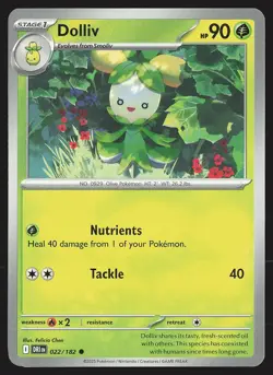 SV10: Destined Rivals Dolliv #022/182 Common Pokemon Card - Image 1
