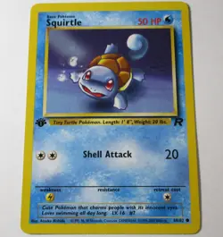 Squirtle 68/82 1st Edition Team Rocket Common Pokemon Card WOTC - Image 1