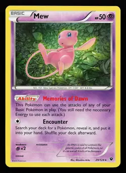 Mew 29/124 Holo Rare XY Fates Collide Pokemon Card - Image 1