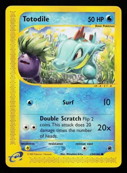 Totodile 134/165 Common Non-Holo Expedition Pokemon Card - Image 1