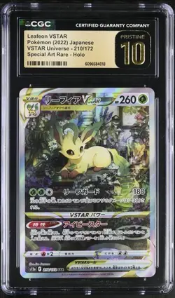 CGC Pristine 10 Leafeon VSTAR 210/172 SAR VSTAR Universe s12a Pokemon Card - Image 1