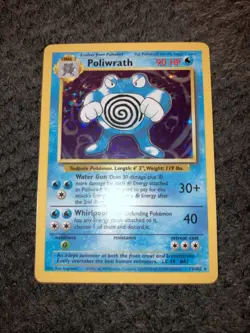 Poliwrath Base Set Holo Rare Pokemon Card 13/102 Moderately Played - Image 1