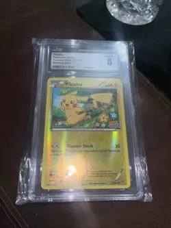 Pikachu 27/111 - XY Furious Fists Common - Pokemon Card Lightly Played CGC 8 - Image 3