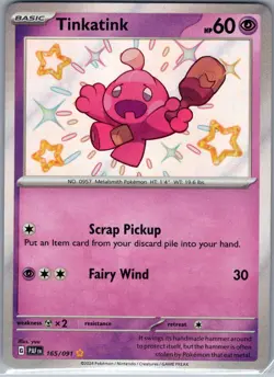 Tinkatink 165/091 SV: Paldean Fates - Pokemon Card - NM - Image 1