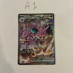 Team Rocket’s Nidoking EX SIR Destined Rivals NM Pokemon Card 233/182 - Image 1