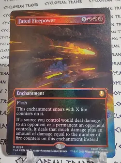 FOIL Borderless FATED FIREPOWER mtg NM The Last Airbender 1 Mythic - Image 1
