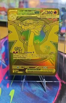 Pokemon TCG Mega Charizard X EX Gold 130/094. Phantasmal Flames. Pack Fresh. - Image 1