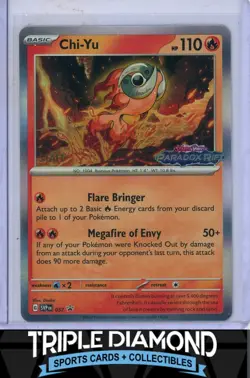 2023 Pokemon Scarlet & Violet BSP #057 Chi-Yu Paradox Rift STAFF Stamped R867 - Image 1