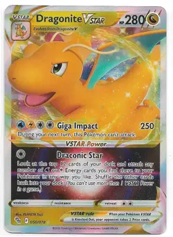 2022 Pokemon Sword & Shield Pokemon Go #050 Dragonite VSTAR - Image 1