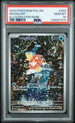 2023 POKEMON PAL EN-PALDEA EVOLVED ILLUSTRATION RARE #203 MAGIKARP PSA 10 - Image 1
