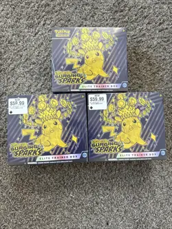 1X New Sealed Pokemon Tcg Surging Sparks Etb Elite Trainer Box Lot Of 3 - Image 1