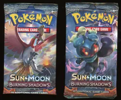 Pokemon TCG Sun & Moon Burning Shadows Booster Pack (2 Lot) Sealed Ho Oh - Image 1