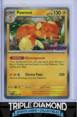 2023 Pokemon Scarlet & Violet BSP #006 Pawmot Scarlet & Violet STAFF Stamp R865 - Image 1