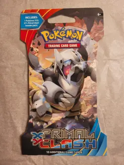 NEW Pokemon XY PRIMAL CLASH Sleeved Booster~AGGRON Pack Art~SEALED~Rare~READ - Image 1