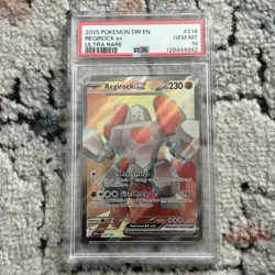 2025 POKEMON DRI EN-DESTINED RIVALS #214 REGIROCK EX PSA 10 - Image 1