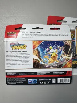 2x Pokemon TCG Surging Sparks 3-Pack Blister w/ Zapdos Promo (Sealed) - LOT of 2 - Image 3