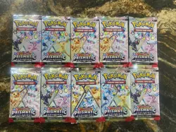 Pokemon Prismatic Evolutions Booster Pack Factory Sealed X10 - Image 1