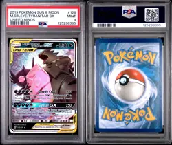 MEGA SABLEYE & TYRANITAR GX 2019 POKEMON SUN & MOON UNIFIED MINDS #126 | PSA 9 - Image 3
