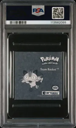 1999 POKEMON STICKERS SER 1 BONUS PRISM STICKERS #PR31 TEAM ROCKET PSA 7 - Image 2