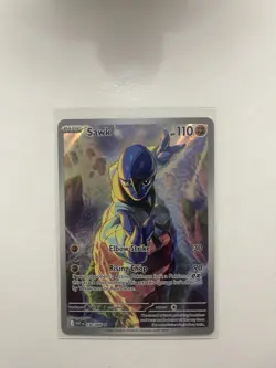 Sawk 130/086 White Flare Illustration Rare Full Art Holo Pokemon TCG MINT - Image 1