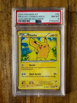 POKEMON TCG - LEGO MOVIE EXCLUSIVE - PIKACHU 42/146 - PSA 8 - Image 1