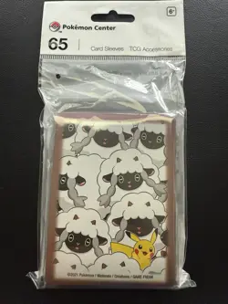 Pokemon Center Card Sleeves - Wooloo & Pikachu (65-Pack) - NEW - Image 1