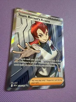 Pokemon TCG Destined Rivals Team Rockets Ariana Card 224/182 Full Art Trainer - Image 3