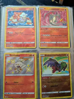 Lot Of 48 Radiant & Shiny Pokemon Cards In Binder Charizard, Pikachu, Blastoise - Image 1