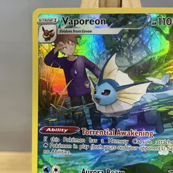 NM Vaporeon TG02/TG30 Brilliant Stars Trainer Gallery - Pokemon Card - Image 2
