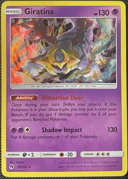 Giratina 97/214 Sm-Lost Thunder Holo (SEE PHOTOS) Pokemon Card - Image 1