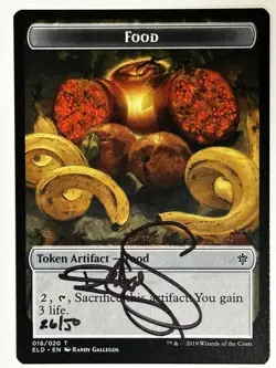 MTG Magic Food Token Signed Artist Proof x1 Eldraine ELD Randy Gallegos - Image 1