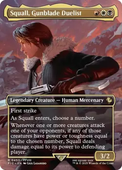 MTG FINAL FANTASY - Squall, Gunblade Duelist FOIL Borderless (0453) NM - Image 1