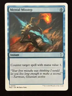 1x MTG Mental Misstep (White Border) - Mystery Booster 2 (MB2) #30 - Magic - Image 1