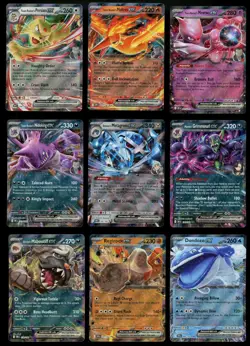 (9) Card Pokemon Destined Rivals Lot Mewtwo Persian Moltres +++A - Image 1